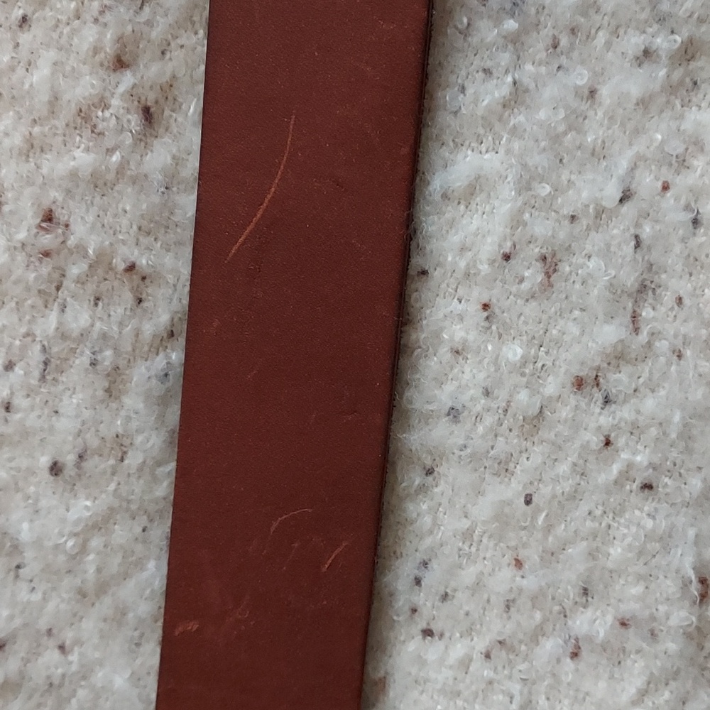 Women's Vintage Genuine Brown Leather Belt SIZE SMALL - Picture 8 of 9